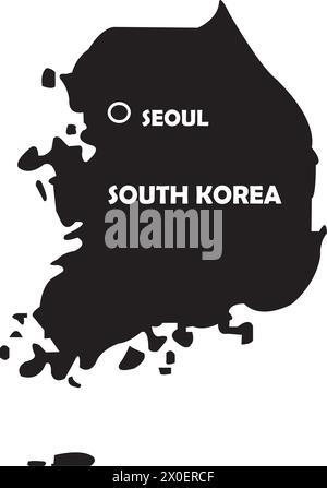 südkorea Landkarte Symbol Vektor Illustration Symbol Design Stock Vektor