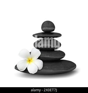 Zen-Steinen-Balance-Konzept Stockfoto