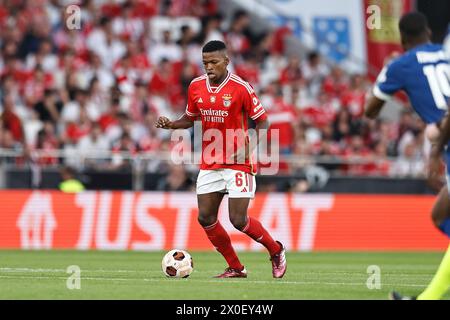 Lissabon, Portugal. April 2024. Florentino (Benfica) Fußball/Fußball : UEFA Europa League Viertelfinale 1. Legspiel zwischen SL Benfica 2-1 Olympique de Marseille im Estadio do SL Benfica in Lissabon, Portugal. Quelle: Mutsu Kawamori/AFLO/Alamy Live News Stockfoto