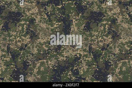 Digital Hunting Camouflage Forest Seamless Pattern Vektor Stock Vektor