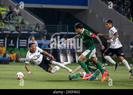 Sao Paulo, Brasilien. April 2024. Luciano Rodríguez do Liverpool durante o jogo entre Palmeiras (BRA) e Liverpool (URU) válida pela partida da segunda rodada da Fase de grupos da CONMEBOL Libertadores 2024, realizada no Allianz Parque em Sao Paulo, Brasilien. (Richard Callis/SPP) Credit: SPP Sport Press Photo. /Alamy Live News Stockfoto