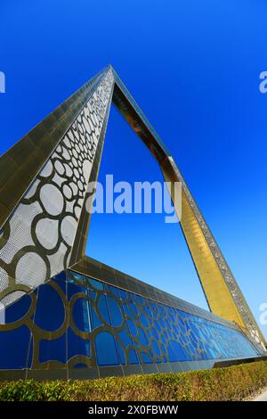 Das ikonische Dubai Frame Gebäude in Dubai, VAE. Stockfoto