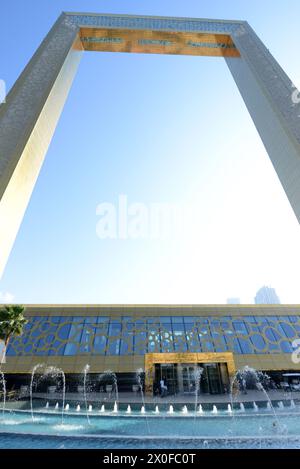 Das ikonische Dubai Frame Gebäude in Dubai, VAE. Stockfoto