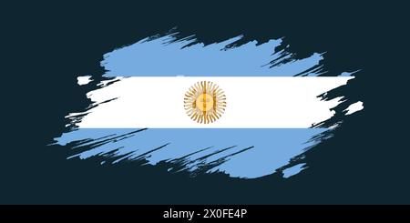 Argentinische Flagge im Pinselstil Stock Vektor