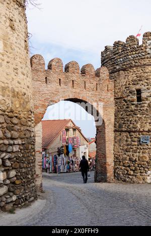 Sighnagh City, bekannt als Stadt der Liebe, Kakheti Region, Georgia. Sighnaghi ist ein beliebtes Touristenziel in Georgien Stockfoto