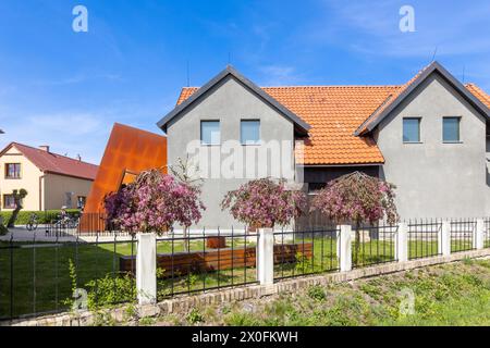 Památník Jana Palacha, Všetaty, Středočeský kraj, Česká republika / Gedenkstätte Jan Palach, Dorf Vsetaty, Mittelböhmische Region, Tschechische republik Stockfoto