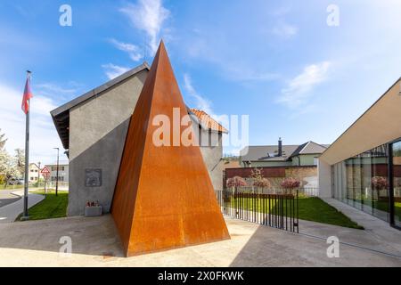 Památník Jana Palacha, Všetaty, Středočeský kraj, Česká republika / Gedenkstätte Jan Palach, Dorf Vsetaty, Mittelböhmische Region, Tschechische republik Stockfoto