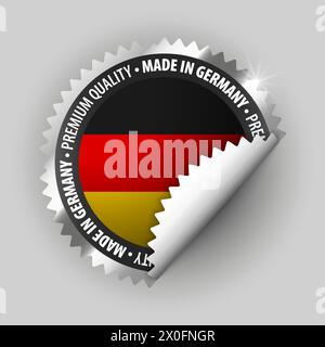 Made in Germany Grafik und Label. Element der Wirkung für die Verwendung, die Sie daraus machen möchten. Stock Vektor