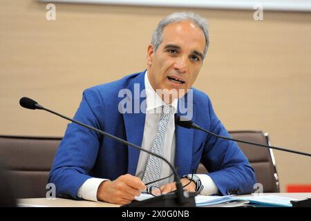 Archivfoto, Italien. April 2024. ARCHIVFOTO - BARI - REGION APULIEN 'GESETZ ÜBER DIE SCHÖNHEIT DES APULIEN-TERRITORIUMS' MIT Stadtrat der Region Apulien. ALFONSO PISICCHIO (BARI - 27.07.2018, SAVERIO DE GIGLIO) ps das Foto kann in Übereinstimmung mit dem Kontext, in dem es aufgenommen wurde, und ohne diffamierende Absicht des Dekorums der vertretenen Personen verwendet werden Stockfoto