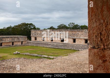 Uxmal ist eine antike Maya-Stadt aus der klassischen Zeit Stockfoto