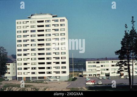 Das Viitatorni-Hochhaus in Jyväskylän, entworfen vom finnischen Architekten Alvar Aalto [automatisierte Übersetzung] Stockfoto