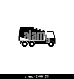 Betonmischer. Cement Mixer Truck Flat Vector Symbol. Einfaches, ausgefülltes Symbol auf weißem Hintergrund Stock Vektor