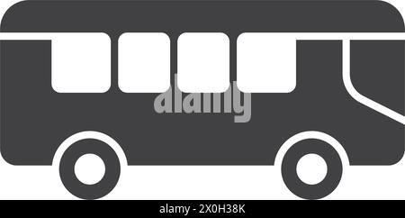 Bus-Symbol im flachen Stil. Autobus-Vektordarstellung auf isoliertem Hintergrund. Verkehrsschild Geschäftskonzept. Stock Vektor