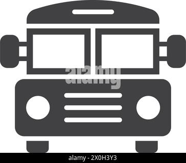 Bus-Symbol im flachen Stil. Autobus-Vektordarstellung auf isoliertem Hintergrund. Verkehrsschild Geschäftskonzept. Stock Vektor