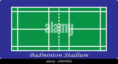 Badminton Court Icon Vektor Illustration Symbol Design Stock Vektor