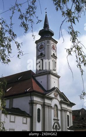 Die Kirche des Benediktinerklosters Kloster Schäftlarn südlich von München Stockfoto