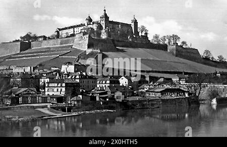 Ansicht der Festung Marienberg (undatiertes Foto) [automatisierte Übersetzung] Stockfoto