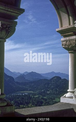 Blick vom Balkon des Schlosses [automatisierte Übersetzung] Stockfoto