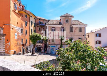 Historisches Zentrum von Labin tagsüber, Istrien, Kroatien Stockfoto
