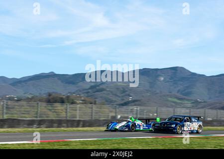 SCARPERIA E SAN PIERO, ITALIEN, 5. APRIL 2024, #23 EMMANUEL COLLARD (FR) - PESCAROLO C60 / 2005 - AUSDAUERRENNEN-LEGENDEN WÄHREND DER MUGELLO-KLASSE 2024 Stockfoto