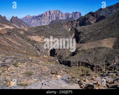 Oman, Hajar Mountains, Snake Canyon in den Hajar Mountains, Stockfoto