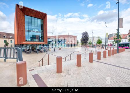 La Cite internationale de la Gastronomie et du vin, Hausfassade, Architektur, Stadtbesichtigung, Dijon, Departements Cote-d'Or, Frankreich, Europa, Stockfoto