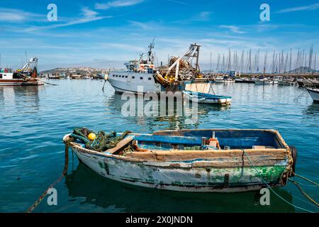 Allgemeiner Blick auf den Hafen in Procida, Bucht von Neapel, Italien Stockfoto