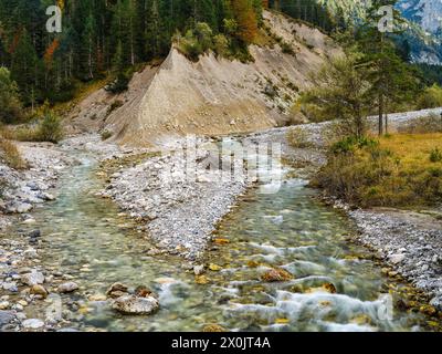 Rißbach bei Hinterriß Stockfoto