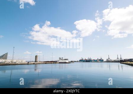 Aarhus, Dänemark, New Harbour District mit moderner Architektur Stockfoto