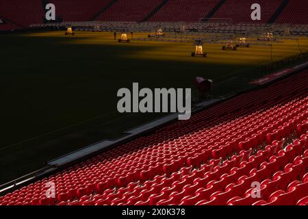 Bilbao, Biskaya, Spanien - 12. April 2024 - Innenraum von San Mamés, Stadion Athletic Club de Bilbao Stockfoto