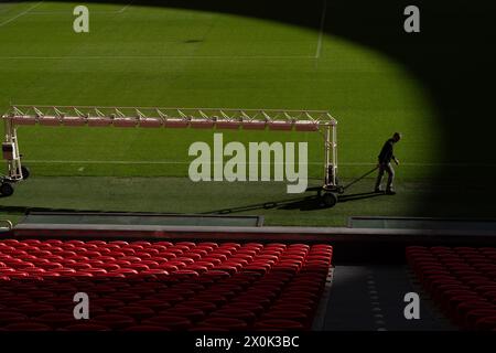 Bilbao, Biskaya, Spanien - 12. April 2024 - Innenraum von San Mamés, Stadion Athletic Club de Bilbao Stockfoto