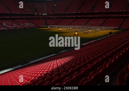 Bilbao, Biskaya, Spanien - 12. April 2024 - Innenraum von San Mamés, Stadion Athletic Club de Bilbao Stockfoto