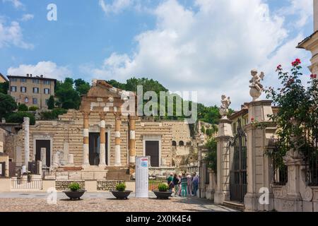 Brescia, das Kapitolium im Forum Romanum in Brescia, Lombardia/Lombardei, Italien Stockfoto