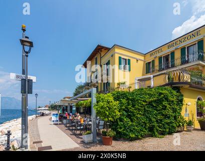 Brenzone sul Garda, Lago di Gardasee, Hotel in Verona, Venetien, Italien Stockfoto