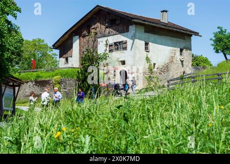 Maienfeld, Heididörfli (Heididorf) im Weiler Rofels, Haus Heidihaus in Bündner Herrschaft, Graubünden, Schweiz Stockfoto