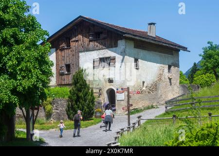 Maienfeld, Heididörfli (Heididorf) im Weiler Rofels, Haus Heidihaus in Bündner Herrschaft, Graubünden, Schweiz Stockfoto