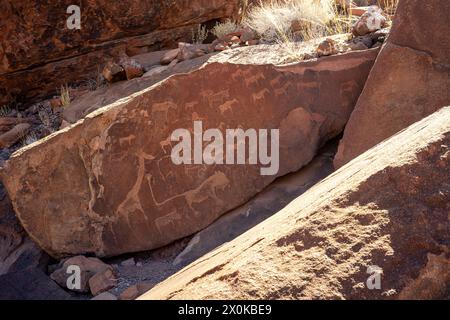 Twyfelfontein in Damaraland, Namibia Stockfoto