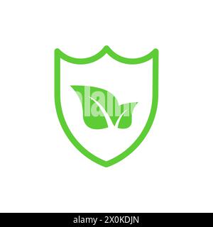 Natürlicher Abschirmschutz. Isoliert auf weißem Hintergrund. Stock Vektor