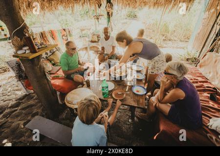 Familienauszeit in Westafrika, Santiago, Tarrafal Stockfoto