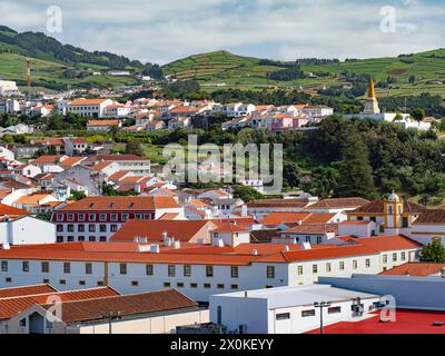 Stadt Angra do Heroismo, Azoren, Terceira, Portugal, Atlantischer Ozean, Insel Stockfoto