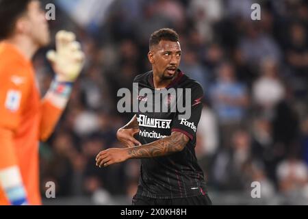 Rom, Italien. April 2024. Jerome Boateng von US Salernitana während des Fußballspiels der Serie A zwischen SS Lazio und US Salernitana im Olimpico-Stadion in Rom (Italien), 12. April 2024. Quelle: Insidefoto di andrea staccioli/Alamy Live News Stockfoto