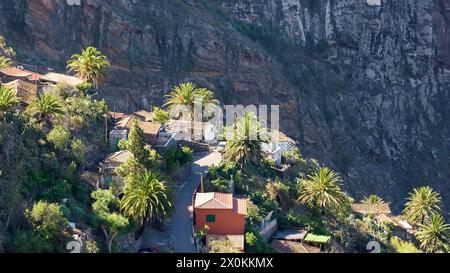 Blick auf das berühmte Dorf Masca in Teno Bergsteigern auf Teneriffa. Kanarische Inseln, Spanien Stockfoto