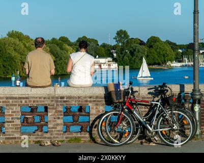 Krugkoppel Brücke in Hamburg. Stockfoto