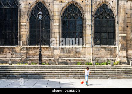 Katholische Kirche Eglise Saint-Merri, Paris, Frankreich Stockfoto