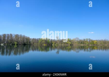 Deutschland, Baden-Württemberg, Karlsruhe, der Steinbruchteich Grötzingen. Stockfoto