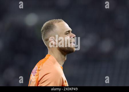 Linz, Österreich. April 2024. LINZ, ÖSTERREICH - 12. APRIL: Alexander Schlager aus Salzburg während des Admiral-Bundesliga-Spiels zwischen LASK und FC Red Bull Salzburg in der Raiffeisen Arena am 12. April 2024 in Linz, Österreich .240412 SEPA 07 160 - 20240412 PD11814 Credit: APA-PictureDesk/Alamy Live News Stockfoto