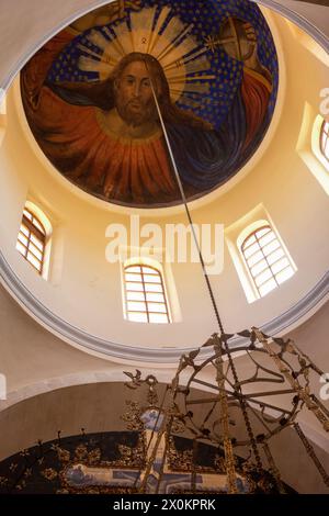 Kloster von Agia Triada, Kuppel, Kloster, Akrotiri, Wandgemälde, Kreta, Chania, Insel, Griechenland Stockfoto