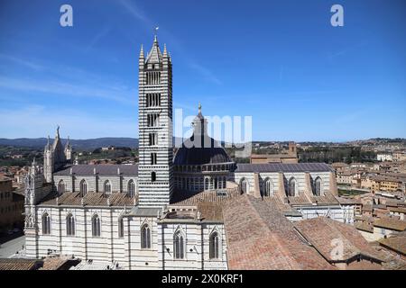 Italien, Toskana, Siena, Kathedrale von Siena, Piazza del Duomo Stockfoto