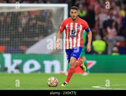 Madrid, Spanien. April 2024. Koke von Athletico Madrid während des Spiels der UEFA Champions League in Wanda Metropolitano, Madrid. Der Bildnachweis sollte lauten: Paul Terry/Sportimage Credit: Sportimage Ltd/Alamy Live News Stockfoto