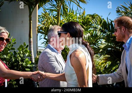 Wellington, Florida, USA. April 2024. Prinz Harry, Duke of Sussex, Mitbegründer von Sentebale, spielt im Royal Salute Sentebale Team gegen das Grand Champions Team, das von seinem langjährigen Freund und Botschafter der Wohltätigkeitsorganisation, dem argentinischen Polospieler Nacho Figueras und dem Maseru Team, angeführt wird. Quelle: Yaroslav Sabitov/YES Market Media/Alamy Live News. Stockfoto